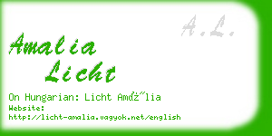 amalia licht business card